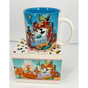 Vintage Walt Disney Mickey Mouse Through the Years Collectible Coffee Mug & Box
